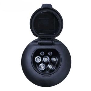 16A 32A 3 Phase 3 Point Fixed Type 2 Socket Outlet Connector for EV Wallbox